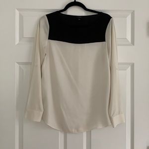 Ann Taylor Long sleeve color block blouse - size SMALL